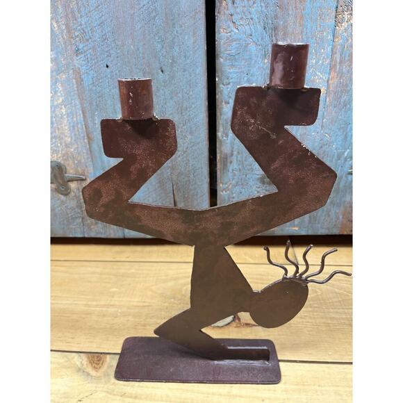 Vintage? Metal Candle Stick Holder. Dancing Man break dancing. upside down. - Picture 3 of 7